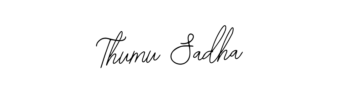 Bearetta-2O07w is a professional signature style that is perfect for those who want to add a touch of class to their signature. It is also a great choice for those who want to make their signature more unique. Get Thumu Sadha name to fancy signature for free. Thumu Sadha signature style 12 images and pictures png