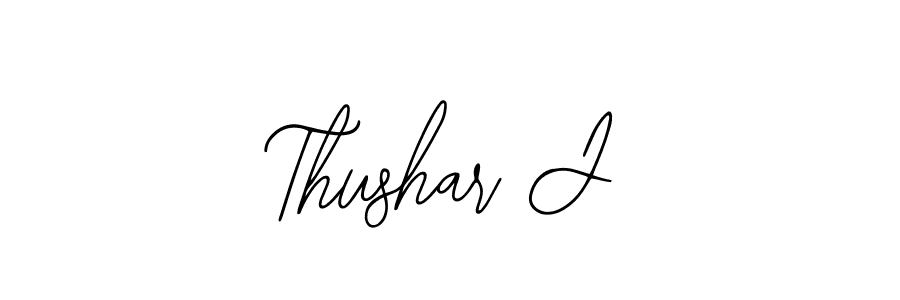 Create a beautiful signature design for name Thushar J. With this signature (Bearetta-2O07w) fonts, you can make a handwritten signature for free. Thushar J signature style 12 images and pictures png
