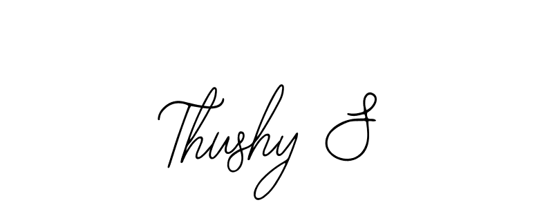 Use a signature maker to create a handwritten signature online. With this signature software, you can design (Bearetta-2O07w) your own signature for name Thushy S. Thushy S signature style 12 images and pictures png