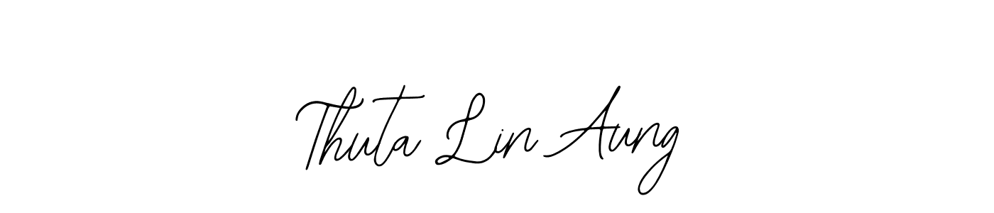 Similarly Bearetta-2O07w is the best handwritten signature design. Signature creator online .You can use it as an online autograph creator for name Thuta Lin Aung. Thuta Lin Aung signature style 12 images and pictures png