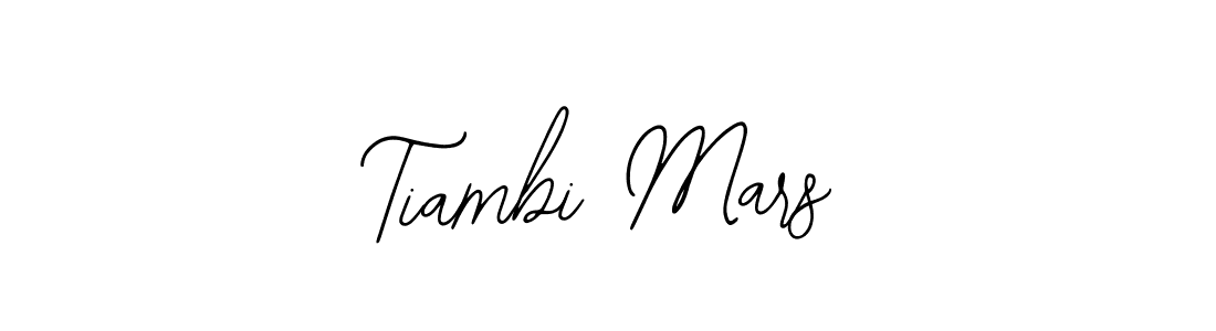 How to make Tiambi Mars name signature. Use Bearetta-2O07w style for creating short signs online. This is the latest handwritten sign. Tiambi Mars signature style 12 images and pictures png
