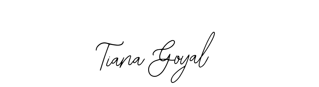 How to make Tiana Goyal signature? Bearetta-2O07w is a professional autograph style. Create handwritten signature for Tiana Goyal name. Tiana Goyal signature style 12 images and pictures png