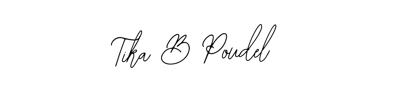 Use a signature maker to create a handwritten signature online. With this signature software, you can design (Bearetta-2O07w) your own signature for name Tika B Poudel. Tika B Poudel signature style 12 images and pictures png