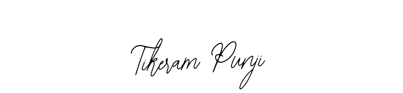 How to make Tikeram Punji name signature. Use Bearetta-2O07w style for creating short signs online. This is the latest handwritten sign. Tikeram Punji signature style 12 images and pictures png