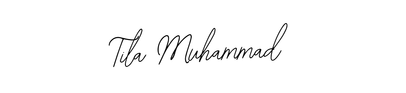 You should practise on your own different ways (Bearetta-2O07w) to write your name (Tila Muhammad) in signature. don't let someone else do it for you. Tila Muhammad signature style 12 images and pictures png