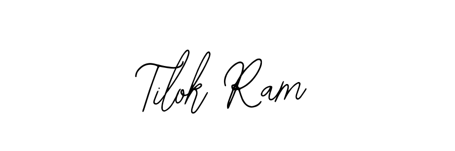 How to make Tilok Ram name signature. Use Bearetta-2O07w style for creating short signs online. This is the latest handwritten sign. Tilok Ram signature style 12 images and pictures png