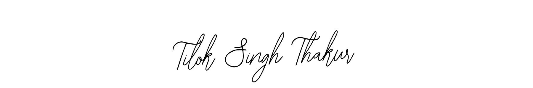 You should practise on your own different ways (Bearetta-2O07w) to write your name (Tilok Singh Thakur) in signature. don't let someone else do it for you. Tilok Singh Thakur signature style 12 images and pictures png