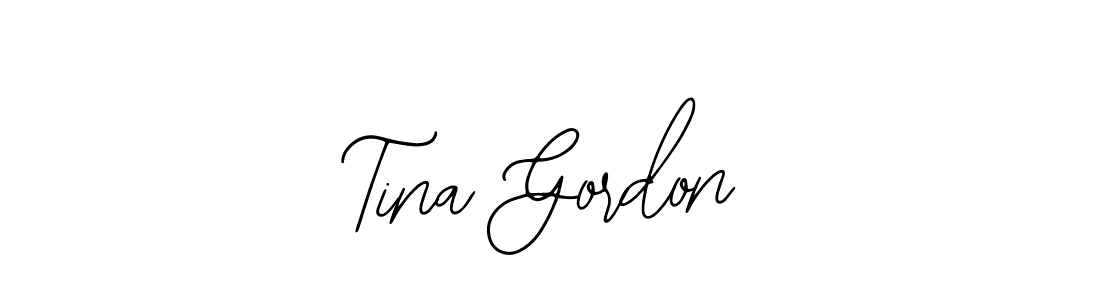 How to make Tina Gordon name signature. Use Bearetta-2O07w style for creating short signs online. This is the latest handwritten sign. Tina Gordon signature style 12 images and pictures png