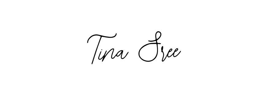 You should practise on your own different ways (Bearetta-2O07w) to write your name (Tina Sree) in signature. don't let someone else do it for you. Tina Sree signature style 12 images and pictures png