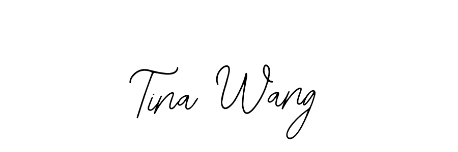 You should practise on your own different ways (Bearetta-2O07w) to write your name (Tina Wang) in signature. don't let someone else do it for you. Tina Wang signature style 12 images and pictures png