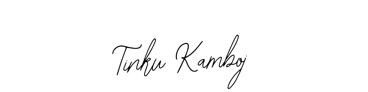 How to make Tinku Kamboj name signature. Use Bearetta-2O07w style for creating short signs online. This is the latest handwritten sign. Tinku Kamboj signature style 12 images and pictures png