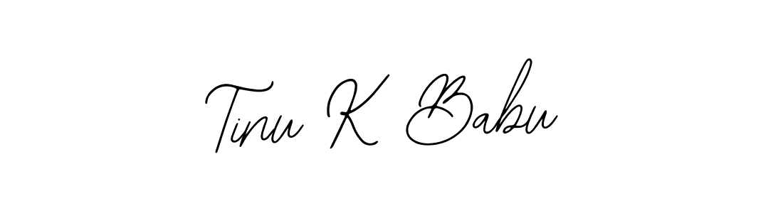 How to make Tinu K Babu name signature. Use Bearetta-2O07w style for creating short signs online. This is the latest handwritten sign. Tinu K Babu signature style 12 images and pictures png