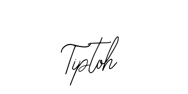 How to make Tiptoh name signature. Use Bearetta-2O07w style for creating short signs online. This is the latest handwritten sign. Tiptoh signature style 12 images and pictures png