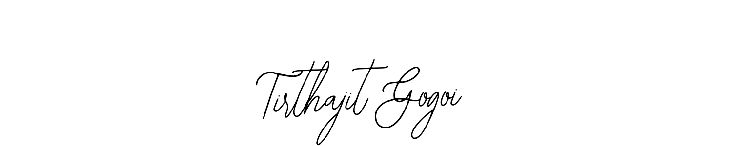 The best way (Bearetta-2O07w) to make a short signature is to pick only two or three words in your name. The name Tirthajit Gogoi include a total of six letters. For converting this name. Tirthajit Gogoi signature style 12 images and pictures png