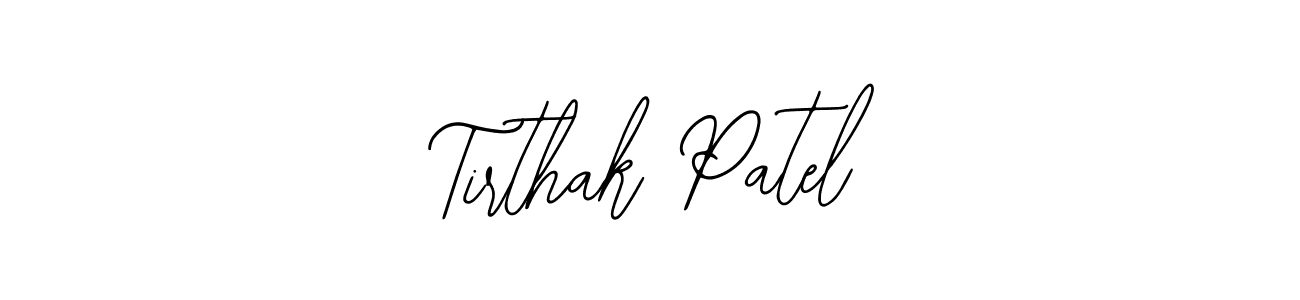 Use a signature maker to create a handwritten signature online. With this signature software, you can design (Bearetta-2O07w) your own signature for name Tirthak Patel. Tirthak Patel signature style 12 images and pictures png