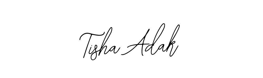 The best way (Bearetta-2O07w) to make a short signature is to pick only two or three words in your name. The name Tisha Adak include a total of six letters. For converting this name. Tisha Adak signature style 12 images and pictures png