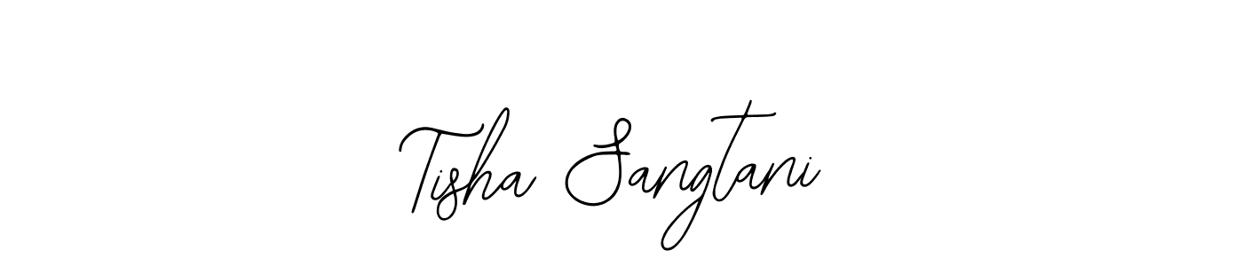 if you are searching for the best signature style for your name Tisha Sangtani. so please give up your signature search. here we have designed multiple signature styles  using Bearetta-2O07w. Tisha Sangtani signature style 12 images and pictures png