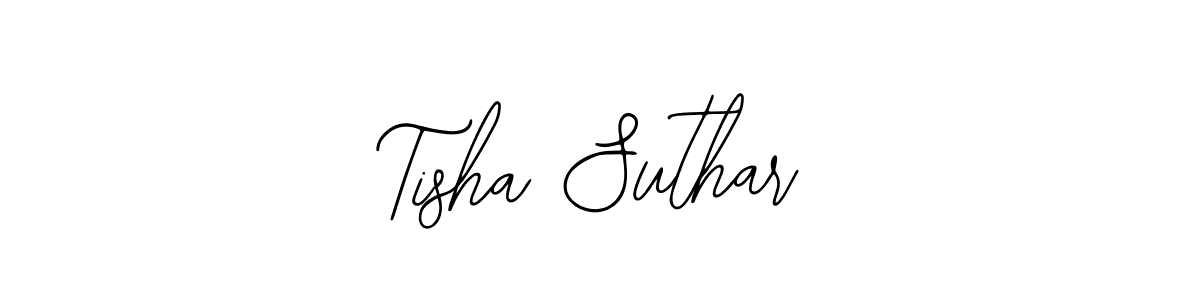 The best way (Bearetta-2O07w) to make a short signature is to pick only two or three words in your name. The name Tisha Suthar include a total of six letters. For converting this name. Tisha Suthar signature style 12 images and pictures png