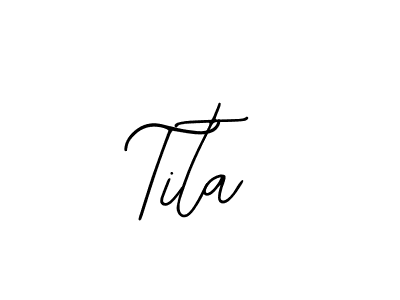 How to make Tita name signature. Use Bearetta-2O07w style for creating short signs online. This is the latest handwritten sign. Tita signature style 12 images and pictures png
