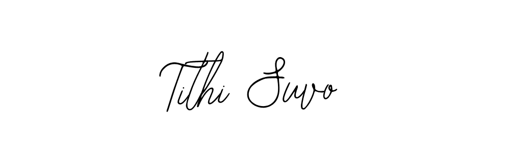 The best way (Bearetta-2O07w) to make a short signature is to pick only two or three words in your name. The name Tithi Suvo include a total of six letters. For converting this name. Tithi Suvo signature style 12 images and pictures png