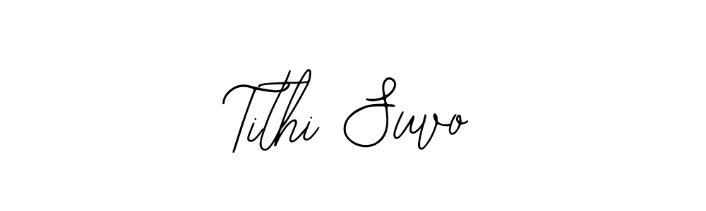 The best way (Bearetta-2O07w) to make a short signature is to pick only two or three words in your name. The name Tithi Suvo include a total of six letters. For converting this name. Tithi Suvo signature style 12 images and pictures png