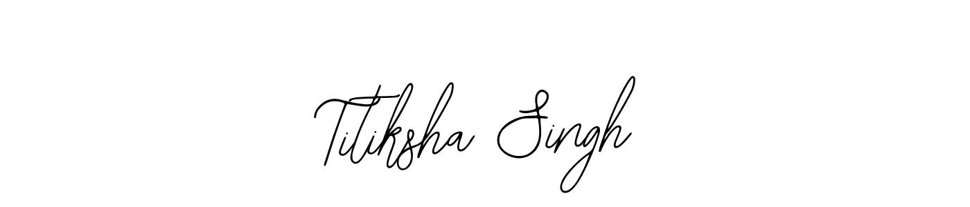 Also You can easily find your signature by using the search form. We will create Titiksha Singh name handwritten signature images for you free of cost using Bearetta-2O07w sign style. Titiksha Singh signature style 12 images and pictures png