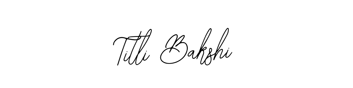 How to make Titli Bakshi name signature. Use Bearetta-2O07w style for creating short signs online. This is the latest handwritten sign. Titli Bakshi signature style 12 images and pictures png