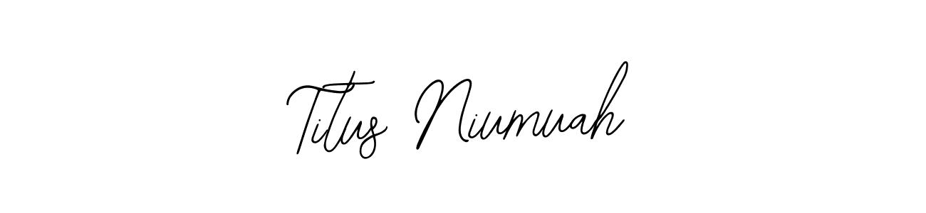 Also we have Titus Niumuah name is the best signature style. Create professional handwritten signature collection using Bearetta-2O07w autograph style. Titus Niumuah signature style 12 images and pictures png