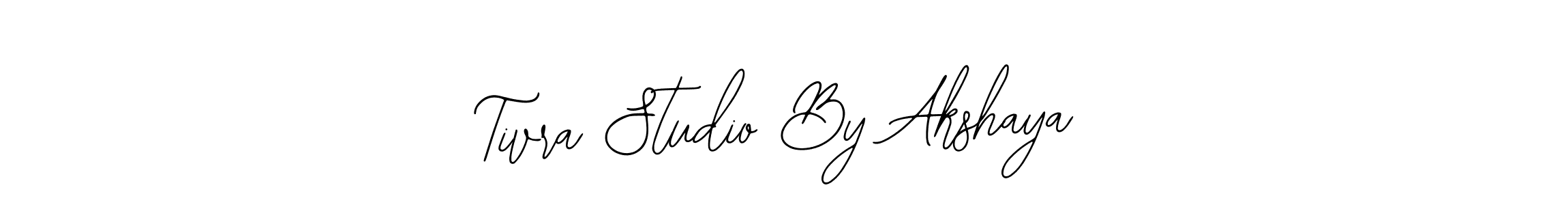Also You can easily find your signature by using the search form. We will create Tivra Studio By Akshaya name handwritten signature images for you free of cost using Bearetta-2O07w sign style. Tivra Studio By Akshaya signature style 12 images and pictures png