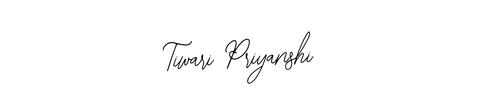Also You can easily find your signature by using the search form. We will create Tiwari Priyanshi name handwritten signature images for you free of cost using Bearetta-2O07w sign style. Tiwari Priyanshi signature style 12 images and pictures png
