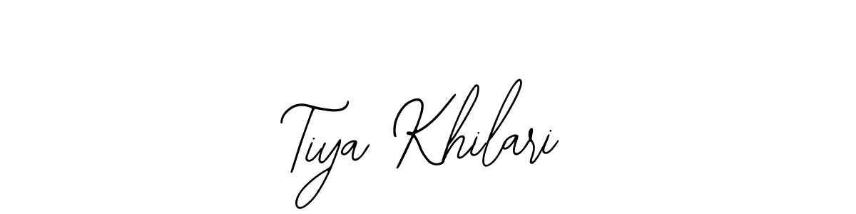 You should practise on your own different ways (Bearetta-2O07w) to write your name (Tiya Khilari) in signature. don't let someone else do it for you. Tiya Khilari signature style 12 images and pictures png