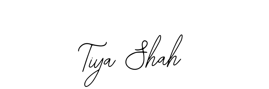 The best way (Bearetta-2O07w) to make a short signature is to pick only two or three words in your name. The name Tiya Shah include a total of six letters. For converting this name. Tiya Shah signature style 12 images and pictures png