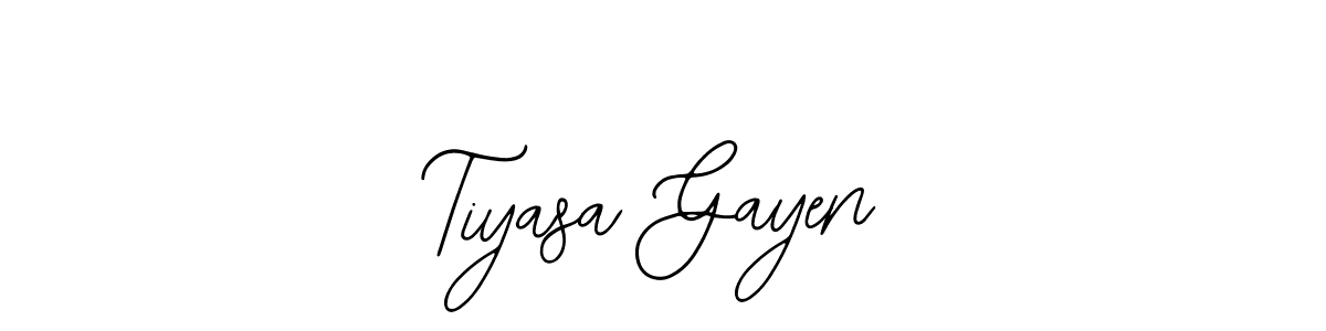 Bearetta-2O07w is a professional signature style that is perfect for those who want to add a touch of class to their signature. It is also a great choice for those who want to make their signature more unique. Get Tiyasa Gayen name to fancy signature for free. Tiyasa Gayen signature style 12 images and pictures png