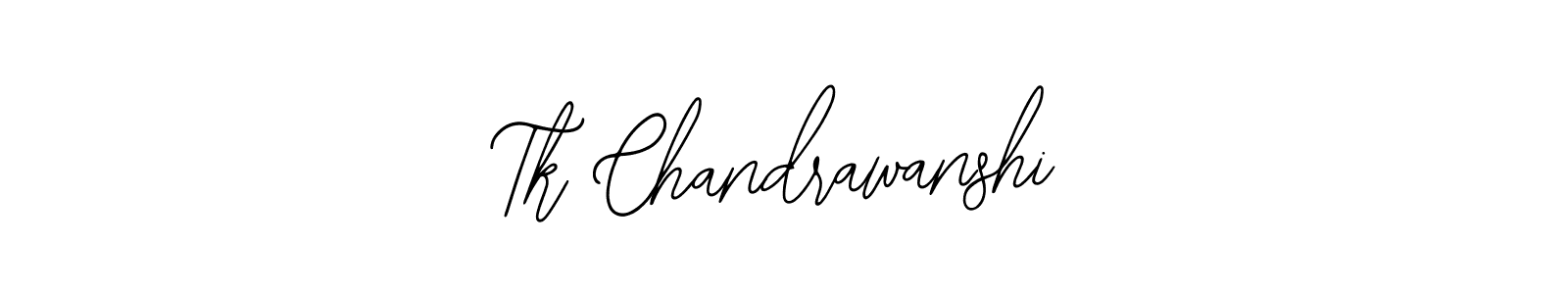 Bearetta-2O07w is a professional signature style that is perfect for those who want to add a touch of class to their signature. It is also a great choice for those who want to make their signature more unique. Get Tk Chandrawanshi name to fancy signature for free. Tk Chandrawanshi signature style 12 images and pictures png
