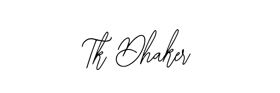 This is the best signature style for the Tk Dhaker name. Also you like these signature font (Bearetta-2O07w). Mix name signature. Tk Dhaker signature style 12 images and pictures png