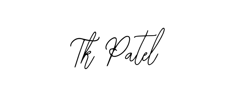 Use a signature maker to create a handwritten signature online. With this signature software, you can design (Bearetta-2O07w) your own signature for name Tk Patel. Tk Patel signature style 12 images and pictures png