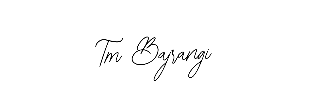 Design your own signature with our free online signature maker. With this signature software, you can create a handwritten (Bearetta-2O07w) signature for name Tm Bajrangi. Tm Bajrangi signature style 12 images and pictures png