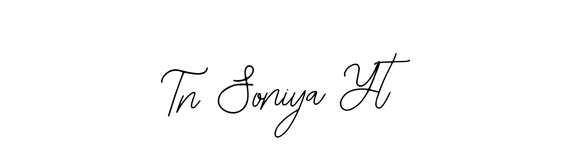 You should practise on your own different ways (Bearetta-2O07w) to write your name (Tn Soniya Yt) in signature. don't let someone else do it for you. Tn Soniya Yt signature style 12 images and pictures png