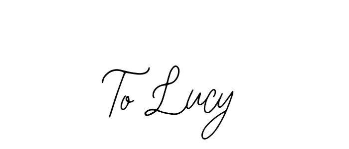 Make a beautiful signature design for name To Lucy. With this signature (Bearetta-2O07w) style, you can create a handwritten signature for free. To Lucy signature style 12 images and pictures png