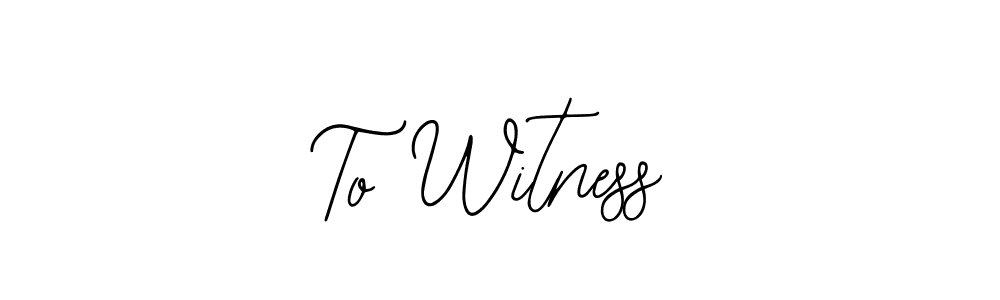 Use a signature maker to create a handwritten signature online. With this signature software, you can design (Bearetta-2O07w) your own signature for name To Witness. To Witness signature style 12 images and pictures png