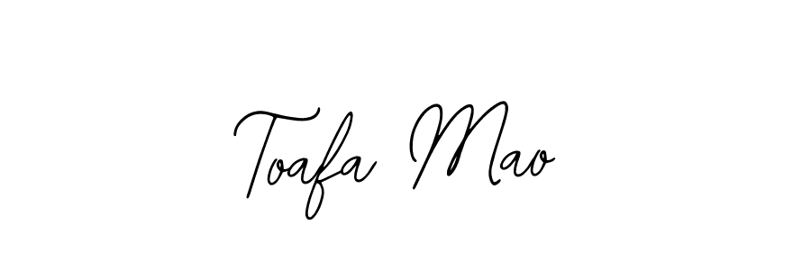 Use a signature maker to create a handwritten signature online. With this signature software, you can design (Bearetta-2O07w) your own signature for name Toafa Mao. Toafa Mao signature style 12 images and pictures png