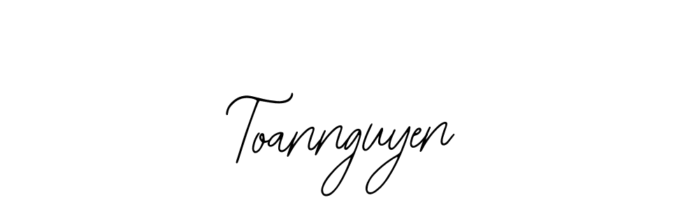 You should practise on your own different ways (Bearetta-2O07w) to write your name (Toannguyen) in signature. don't let someone else do it for you. Toannguyen signature style 12 images and pictures png