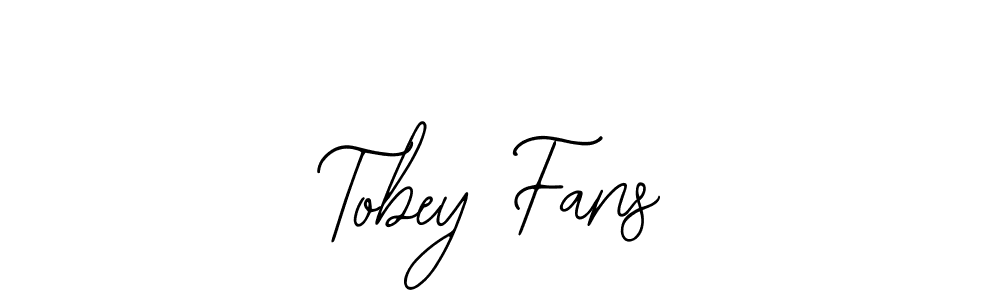 How to make Tobey Fans name signature. Use Bearetta-2O07w style for creating short signs online. This is the latest handwritten sign. Tobey Fans signature style 12 images and pictures png