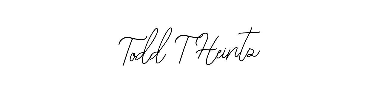 How to make Todd T Heintz name signature. Use Bearetta-2O07w style for creating short signs online. This is the latest handwritten sign. Todd T Heintz signature style 12 images and pictures png