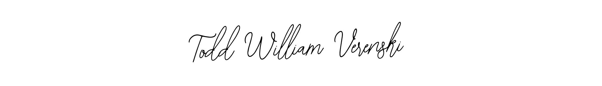 This is the best signature style for the Todd William Verenski name. Also you like these signature font (Bearetta-2O07w). Mix name signature. Todd William Verenski signature style 12 images and pictures png