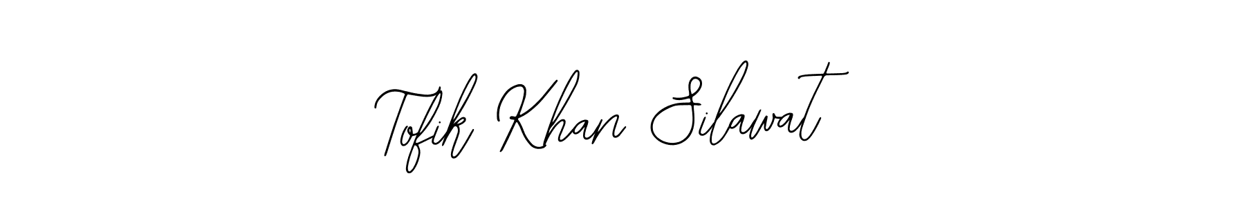 How to make Tofik Khan Silawat name signature. Use Bearetta-2O07w style for creating short signs online. This is the latest handwritten sign. Tofik Khan Silawat signature style 12 images and pictures png