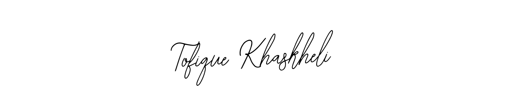Bearetta-2O07w is a professional signature style that is perfect for those who want to add a touch of class to their signature. It is also a great choice for those who want to make their signature more unique. Get Tofique Khaskheli name to fancy signature for free. Tofique Khaskheli signature style 12 images and pictures png