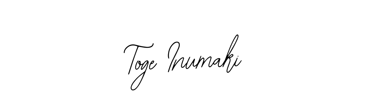 Toge Inumaki stylish signature style. Best Handwritten Sign (Bearetta-2O07w) for my name. Handwritten Signature Collection Ideas for my name Toge Inumaki. Toge Inumaki signature style 12 images and pictures png