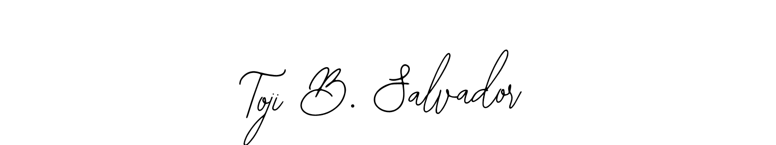 Make a short Toji B. Salvador signature style. Manage your documents anywhere anytime using Bearetta-2O07w. Create and add eSignatures, submit forms, share and send files easily. Toji B. Salvador signature style 12 images and pictures png