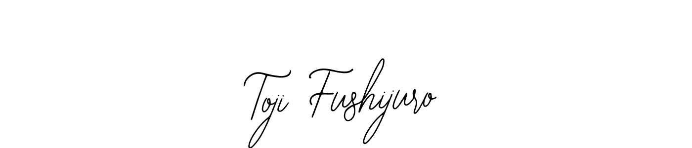 How to make Toji Fushijuro name signature. Use Bearetta-2O07w style for creating short signs online. This is the latest handwritten sign. Toji Fushijuro signature style 12 images and pictures png
